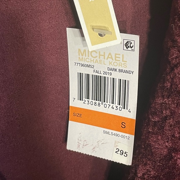 Michael Kors - Faux Fur - Burgundy Teddy Jacket - Small - Picture 4 of 6